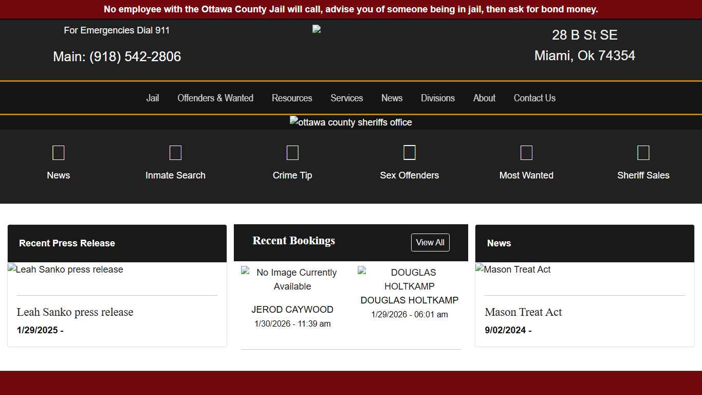 Ottawa County Sheriff's Office Ottawa OK