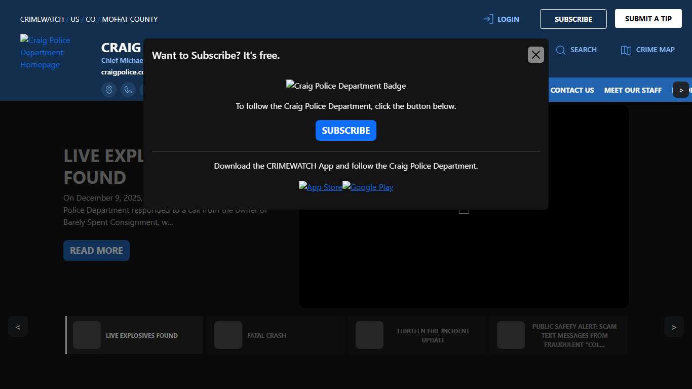 Craig Police Department Moffat County